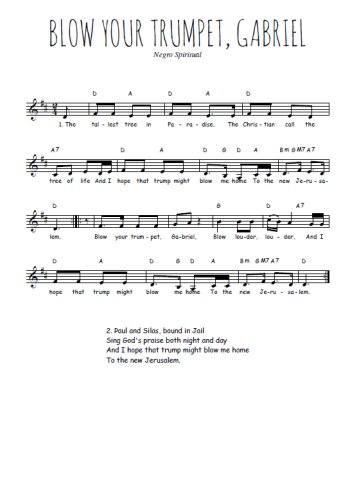 Blow your trumpet, Gabriel